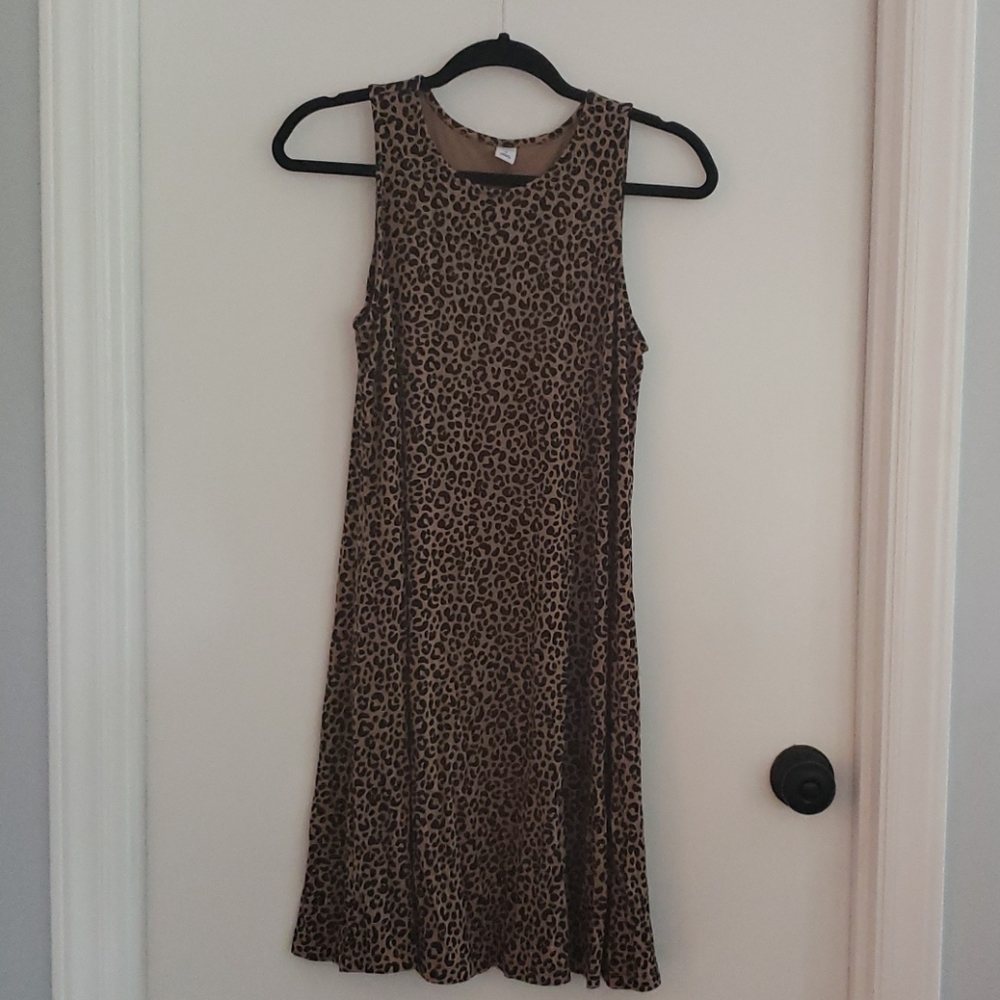 Women's Tank Shift Jersey dress - M - Leopard